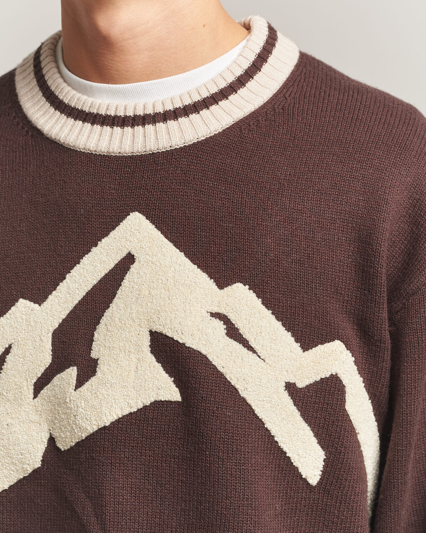 Men | Sweaters & Knitwear | J.Lindeberg | Steve Mountin Knitted Sweater Seal Brown