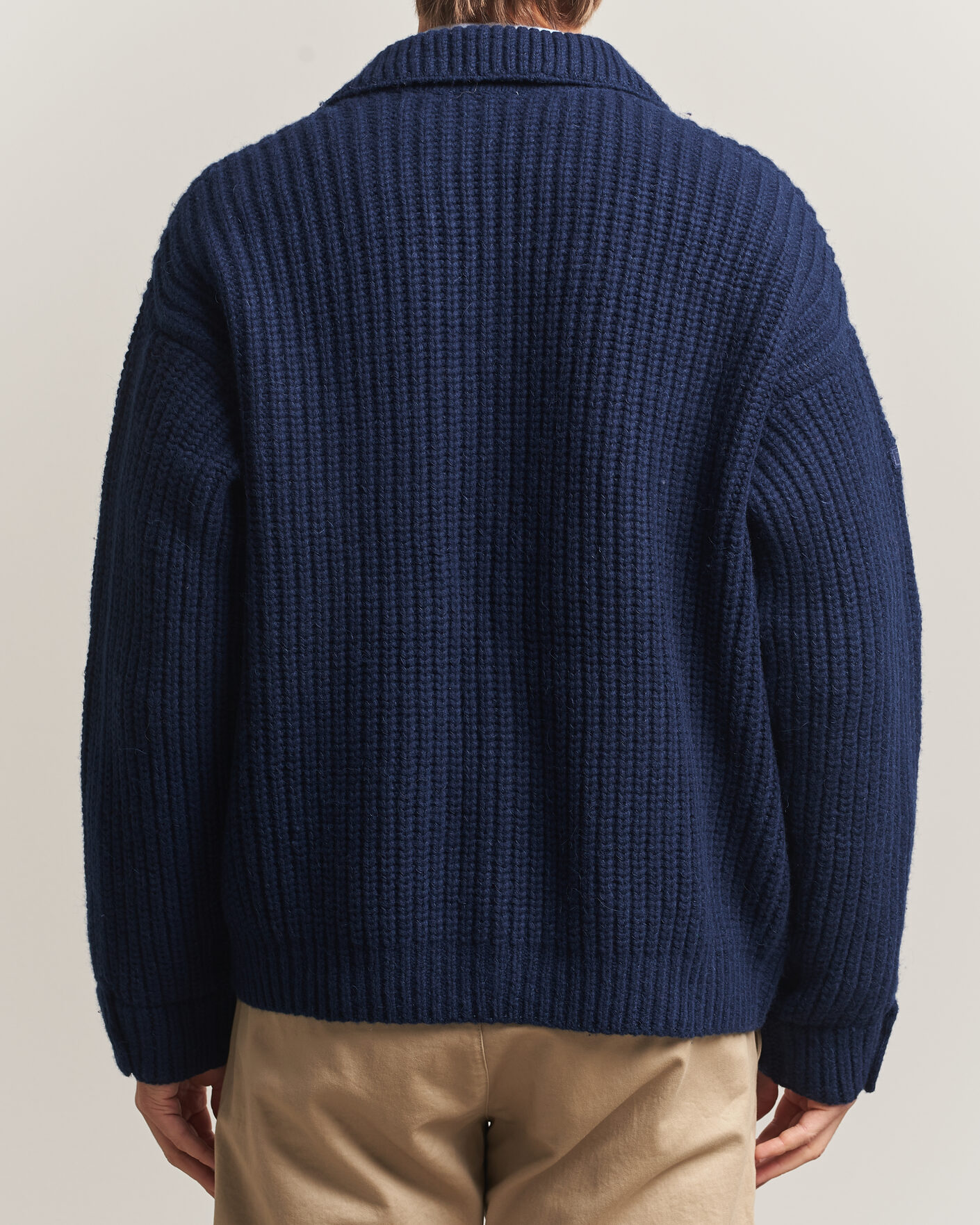 Men | Sweaters & Knitwear | Polo Ralph Lauren | Wool Blend Button Cardigan Blue Stonecrop