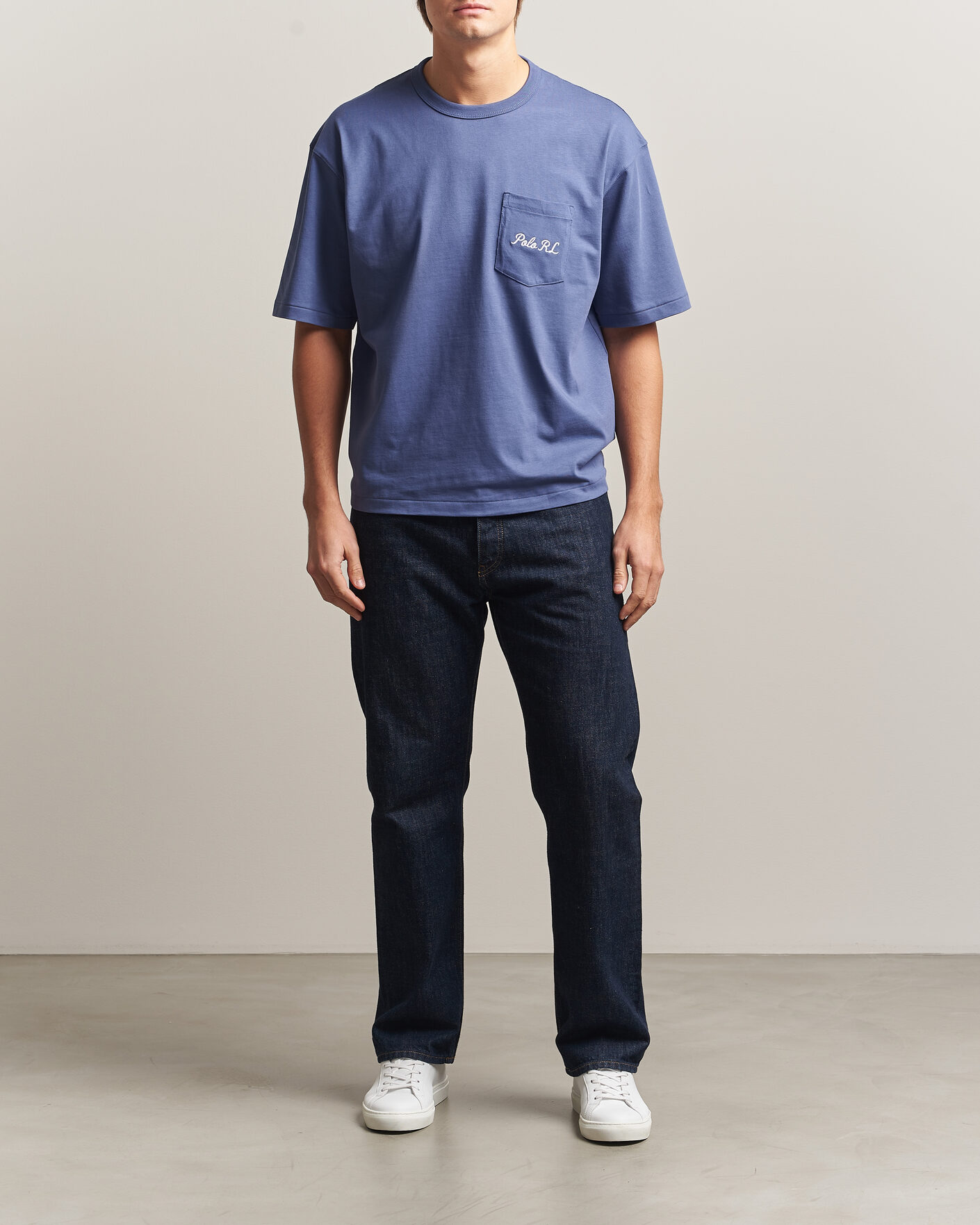Men | T-Shirts | Polo Ralph Lauren | Back Print Bear Pocket Tee Classic Blue