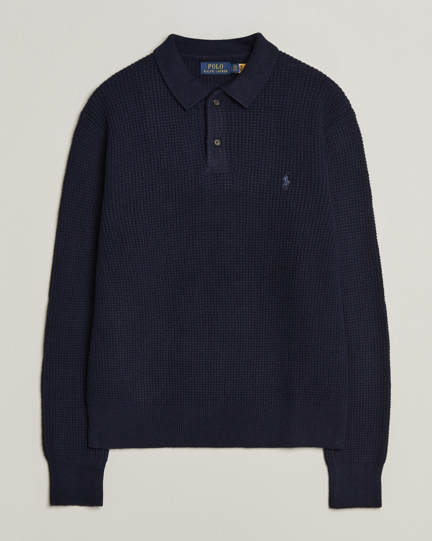 Men | Sweaters & Knitwear | Polo Ralph Lauren | Wool/Cotton Knitted Polo Hunter Navy