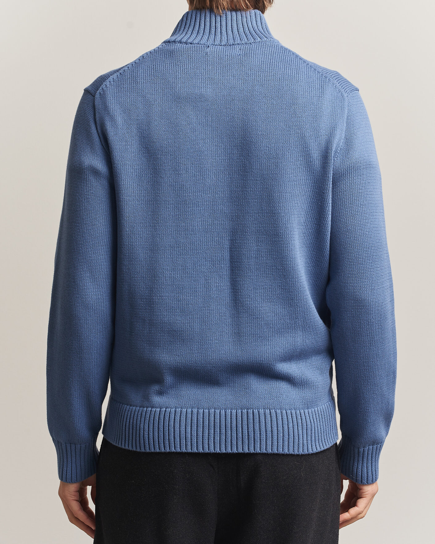 Men | Sweaters & Knitwear | Polo Ralph Lauren | Cotton Half Zip Carson Blue