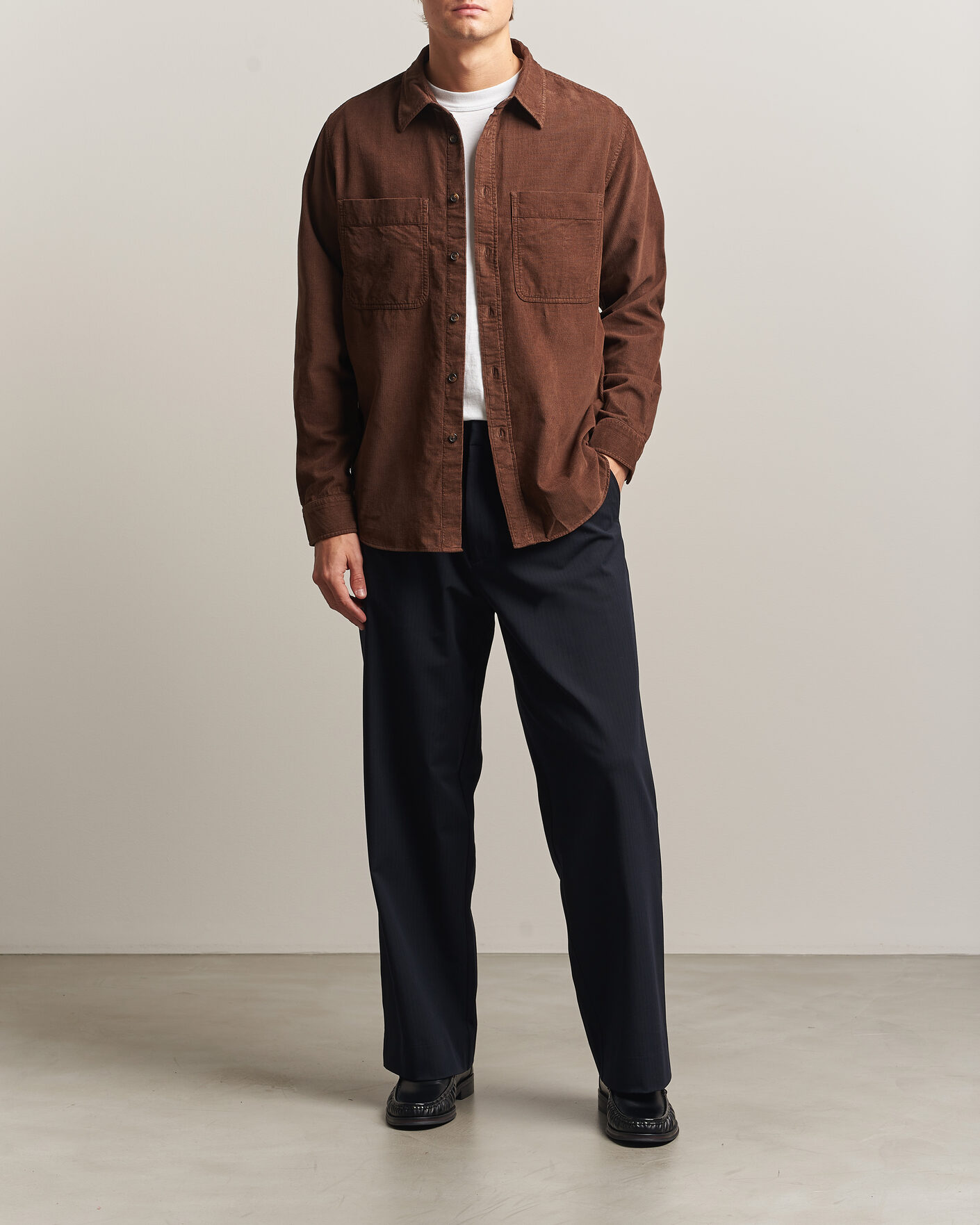 Men | Shirts | PS Paul Smith | Casual Fit Corduroy Shirt Brown