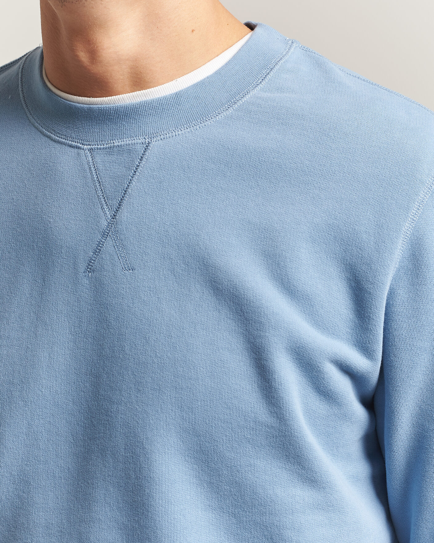 Men | Sweaters & Knitwear | Sunspel | Loopback Sweatshirt Studio Blue