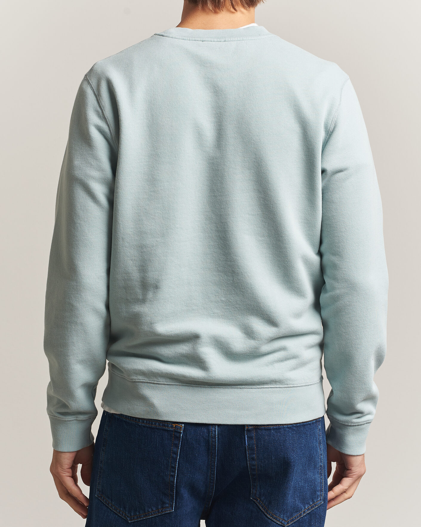 Men | Sweaters & Knitwear | Sunspel | Loopback Sweatshirt Light Green