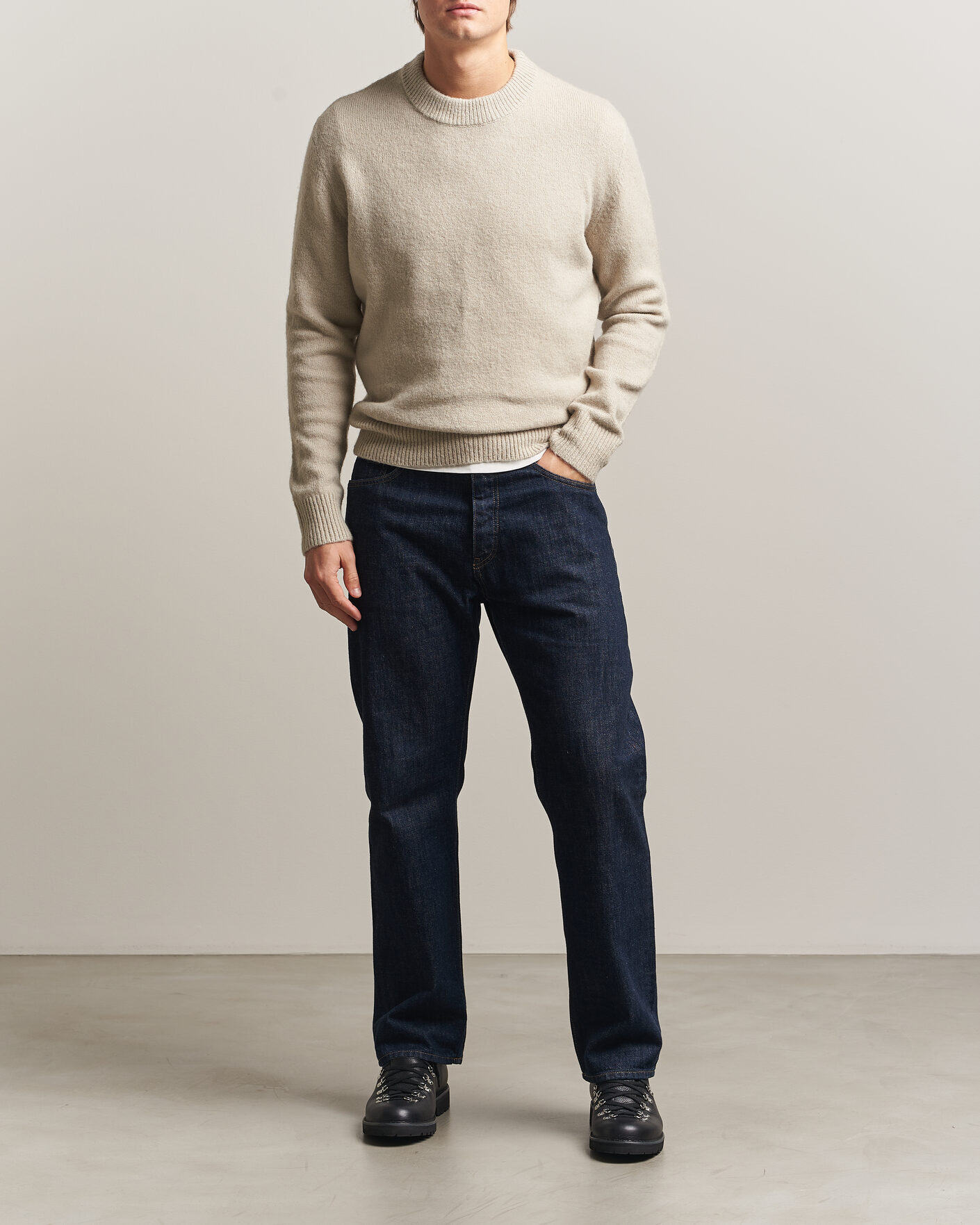 Men | Sweaters & Knitwear | Sunflower | Moon Alpaca Sweater Pebble