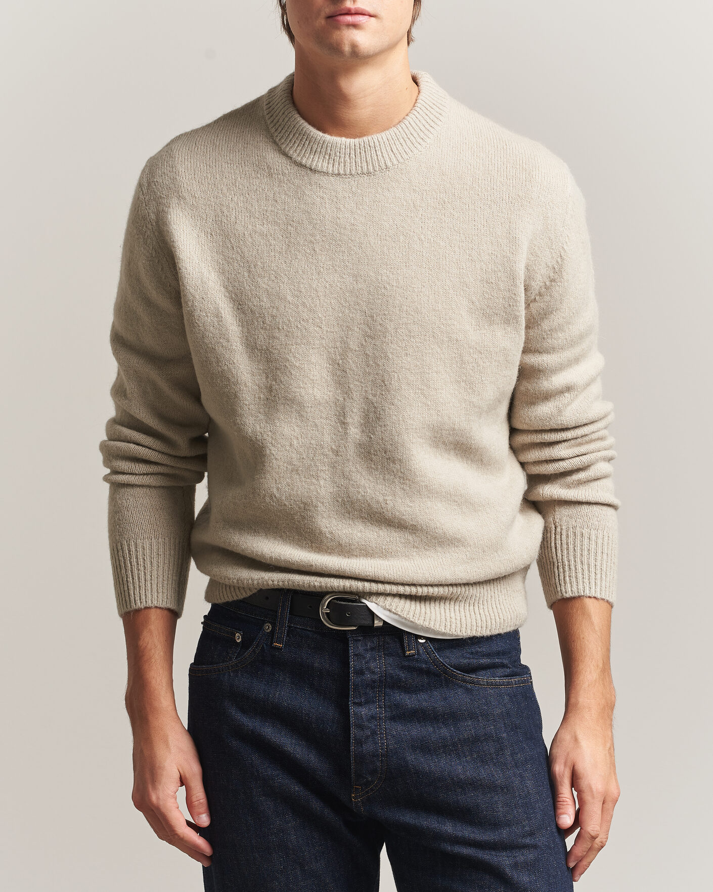 Men | Sweaters & Knitwear | Sunflower | Moon Alpaca Sweater Pebble