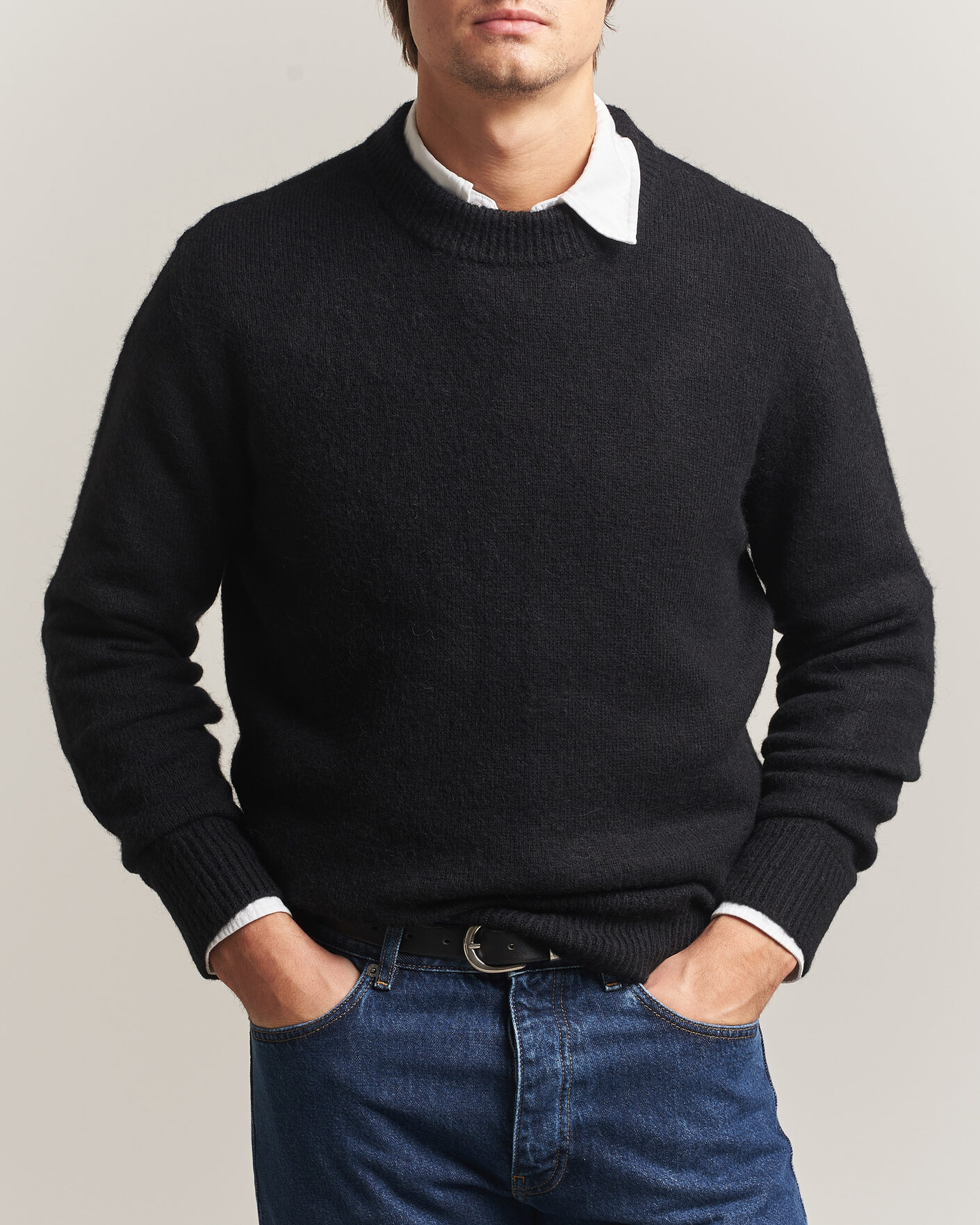 Men | Sweaters & Knitwear | Sunflower | Moon Alpaca Sweater Black