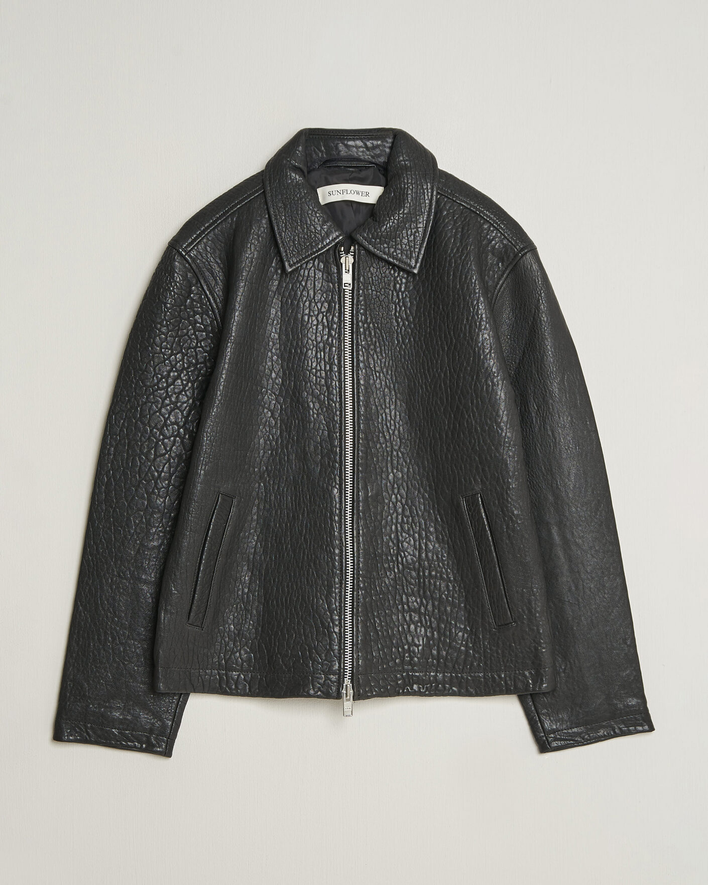 Men | Coats & Jackets | Sunflower | Short Leather Jacket Black