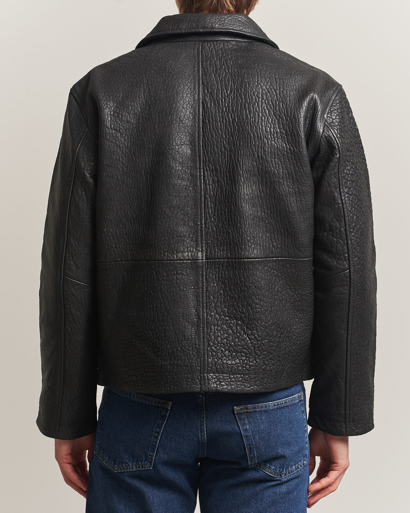 Men | Coats & Jackets | Sunflower | Short Leather Jacket Black