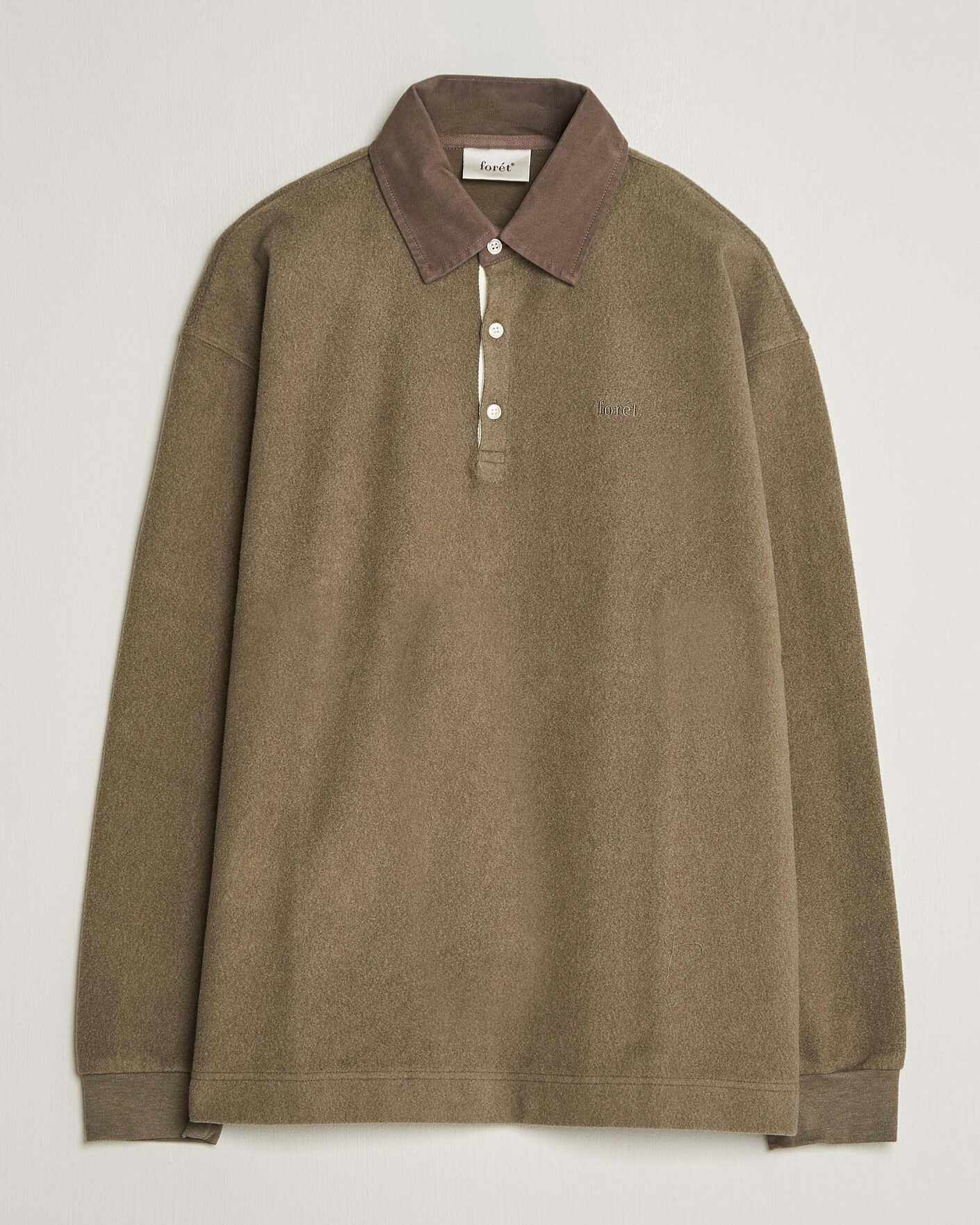 Men | Sweaters & Knitwear | Forét | Herb Brushed Rugby Washed Brown