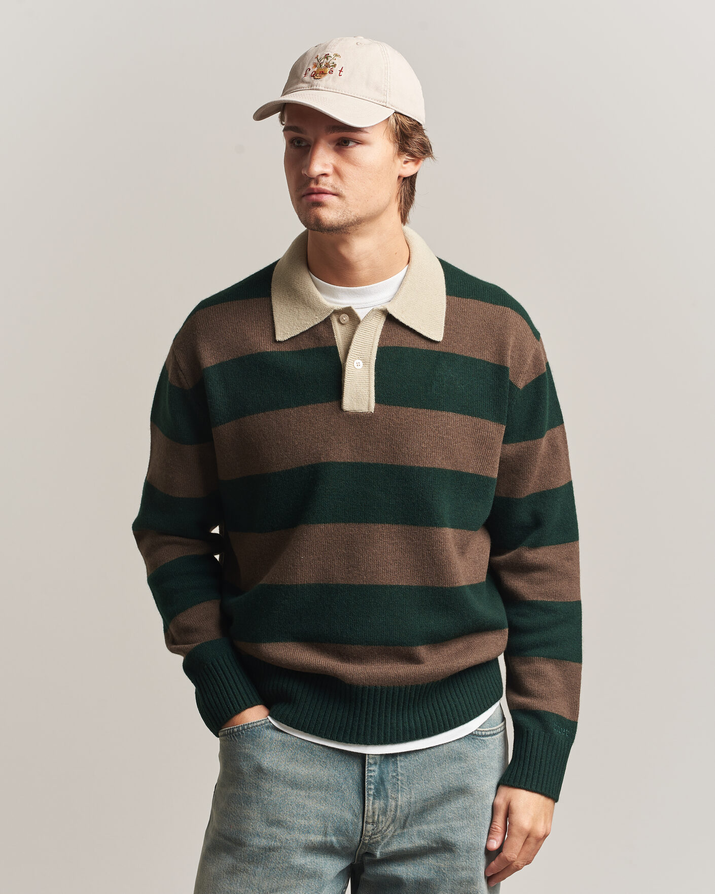 Men | Hats & Caps | Forét | Vase Washed Cap Khaki