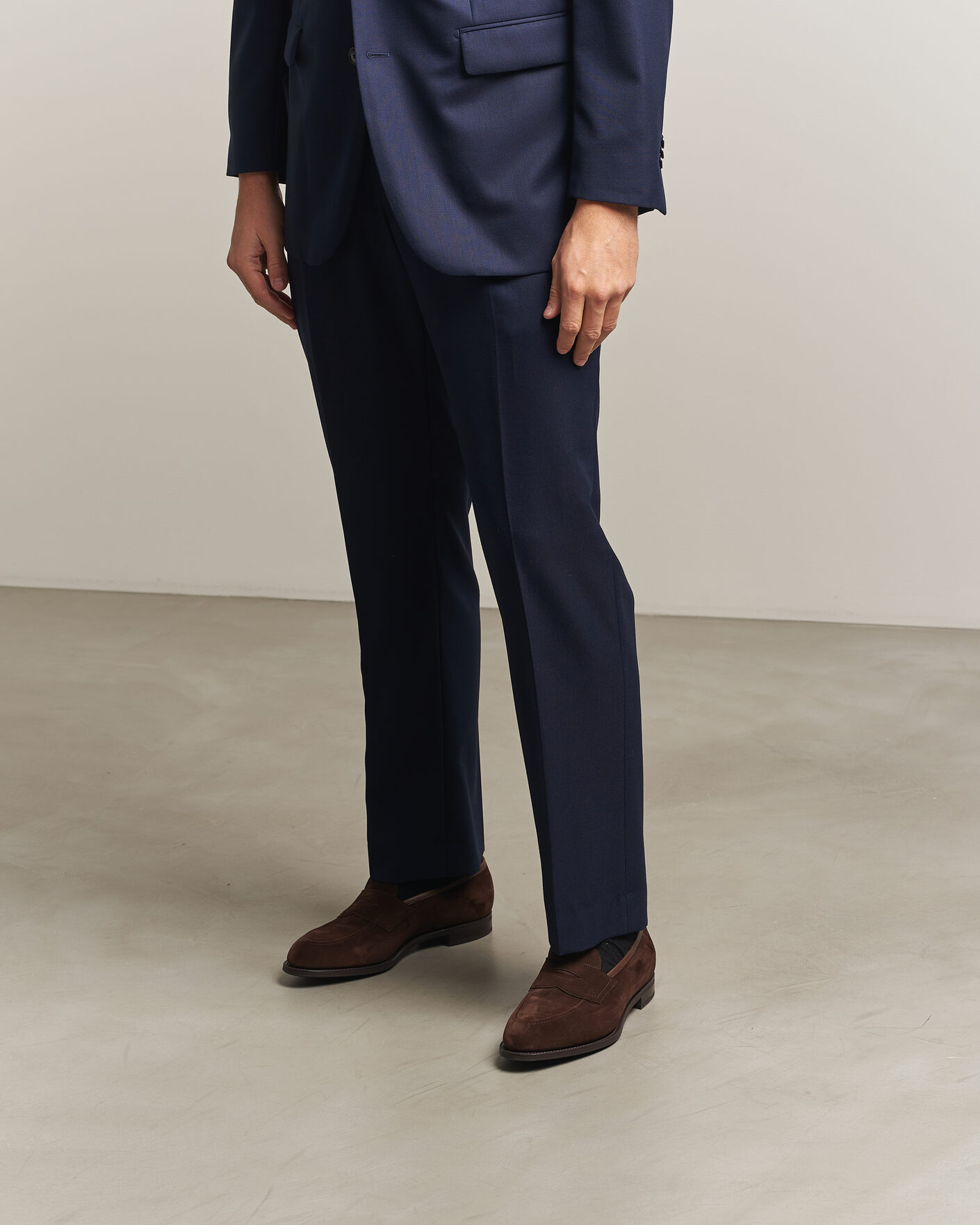 Men | Loafers | Edward Green | Piccadilly Penny Loafer Mink Suede