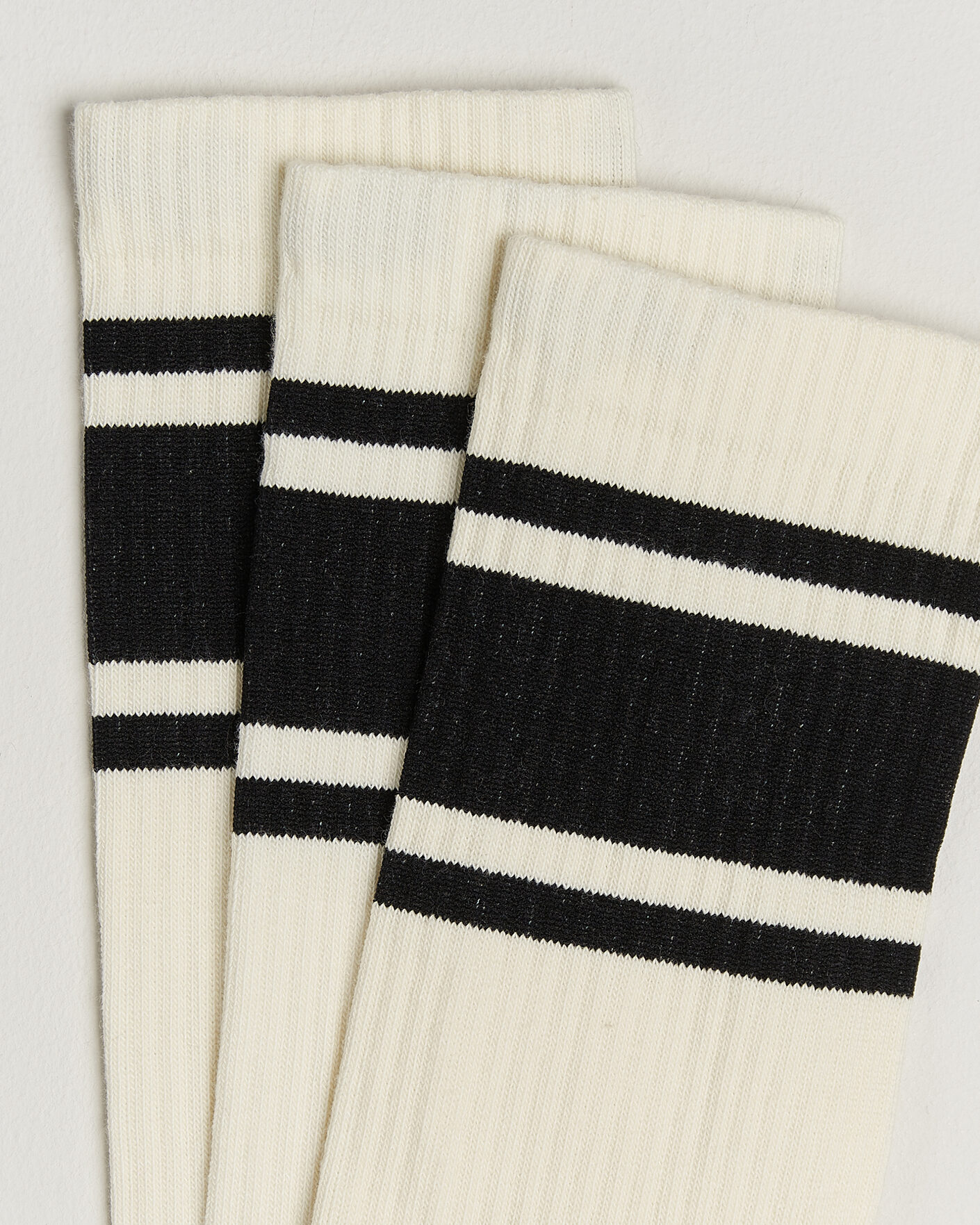 Men | Underwear & Socks | Sweyd | 3-Pack Triple Stripe Cotton Socks White/Black