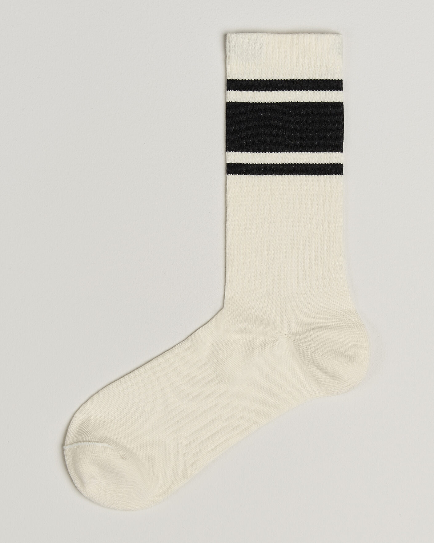 Men | Underwear & Socks | Sweyd | Triple Stripe Cotton Socks White/Black