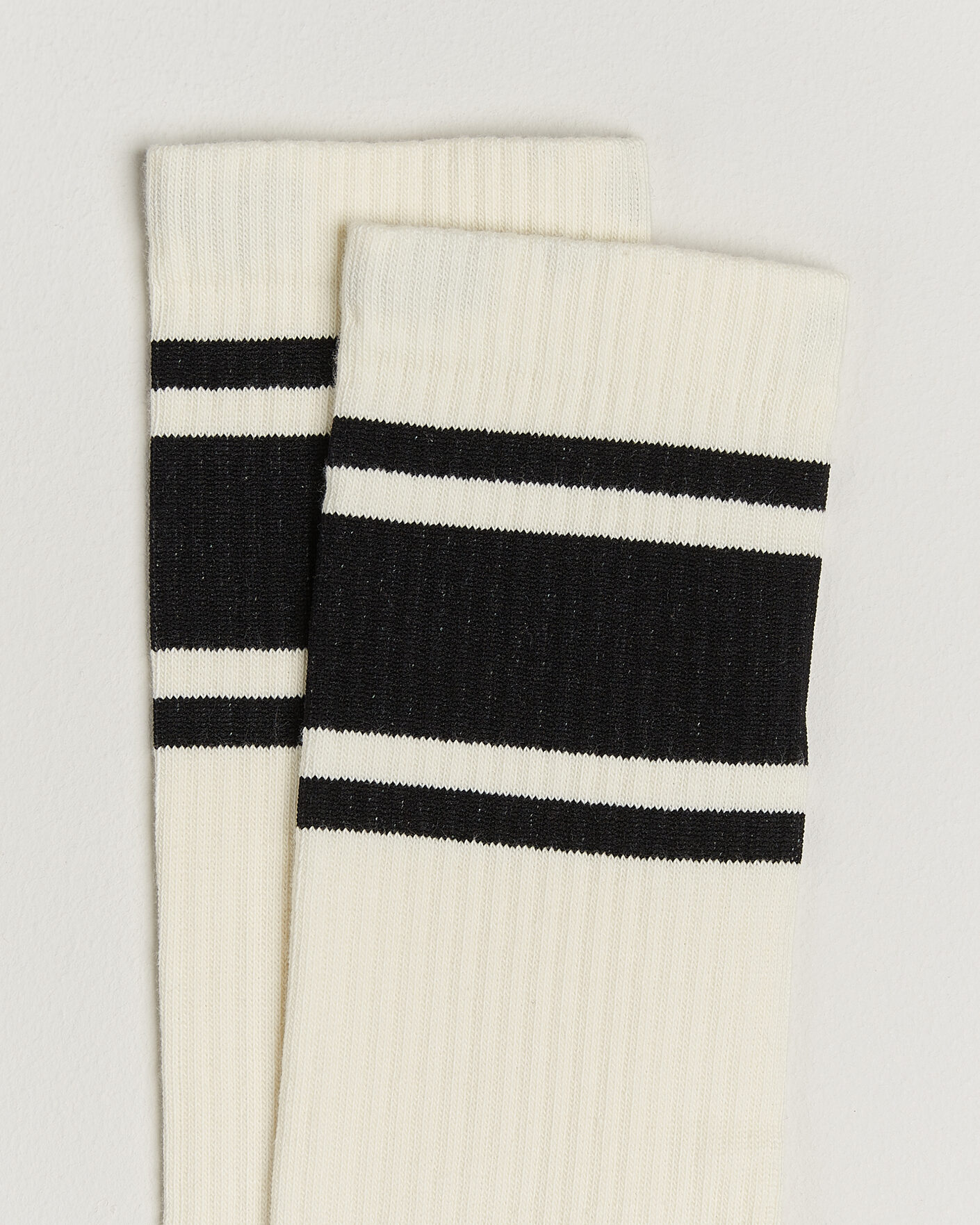 Men | Underwear & Socks | Sweyd | Triple Stripe Cotton Socks White/Black
