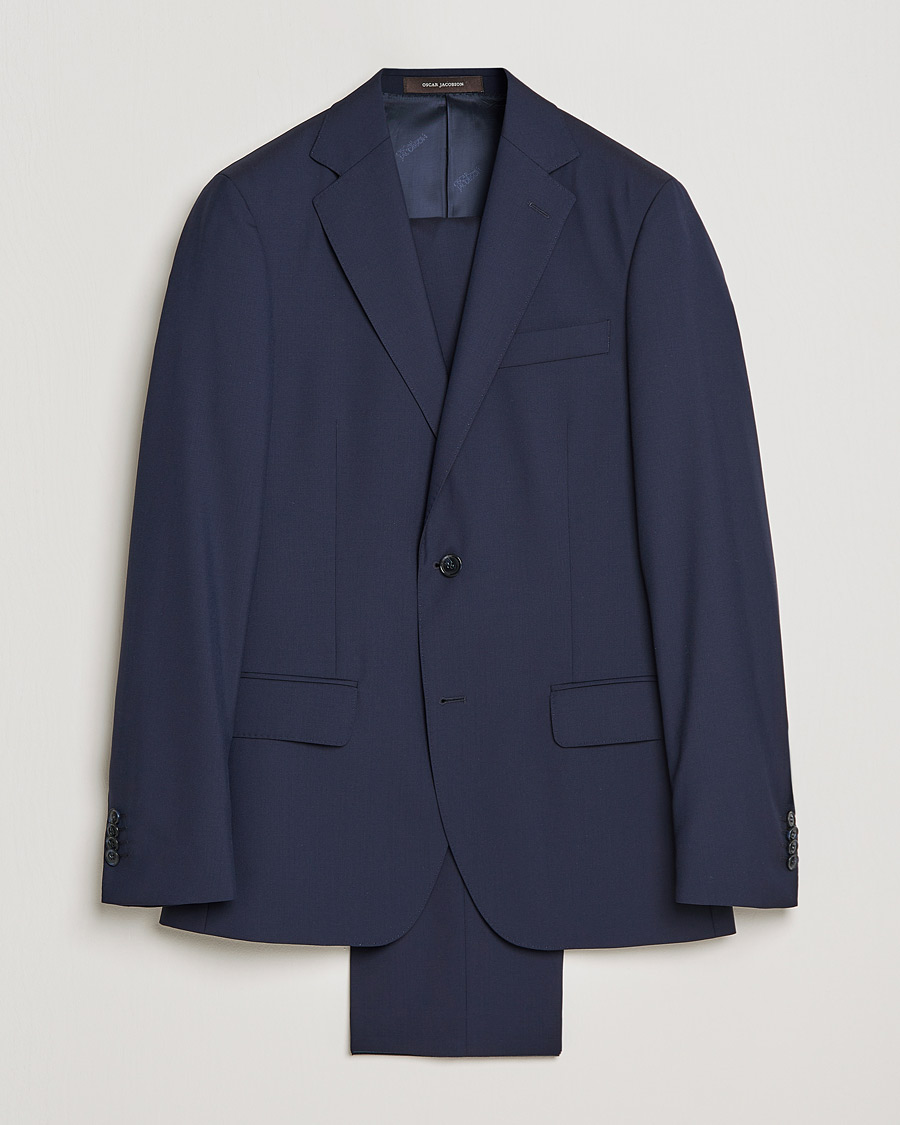 Men | Suits | Oscar Jacobson | Edmund Suit Super 120's Wool Navy
