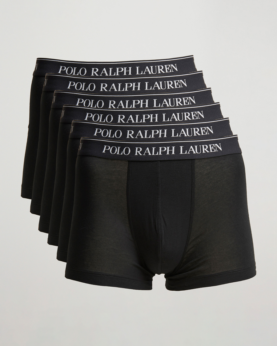 Men | Underwear & Socks | Polo Ralph Lauren | 6-Pack Trunk Black