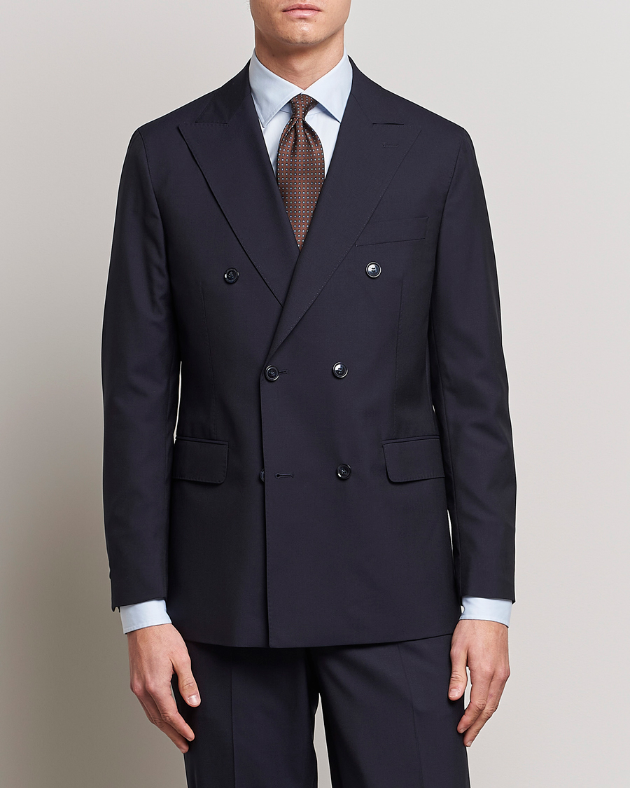 Men | Suits | Oscar Jacobson | Farris Wool Suit Navy