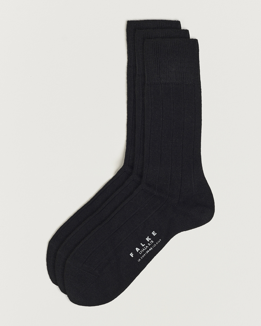 Men | Soon in stock | Falke | 3-Pack Lhasa Cashmere Socks Black