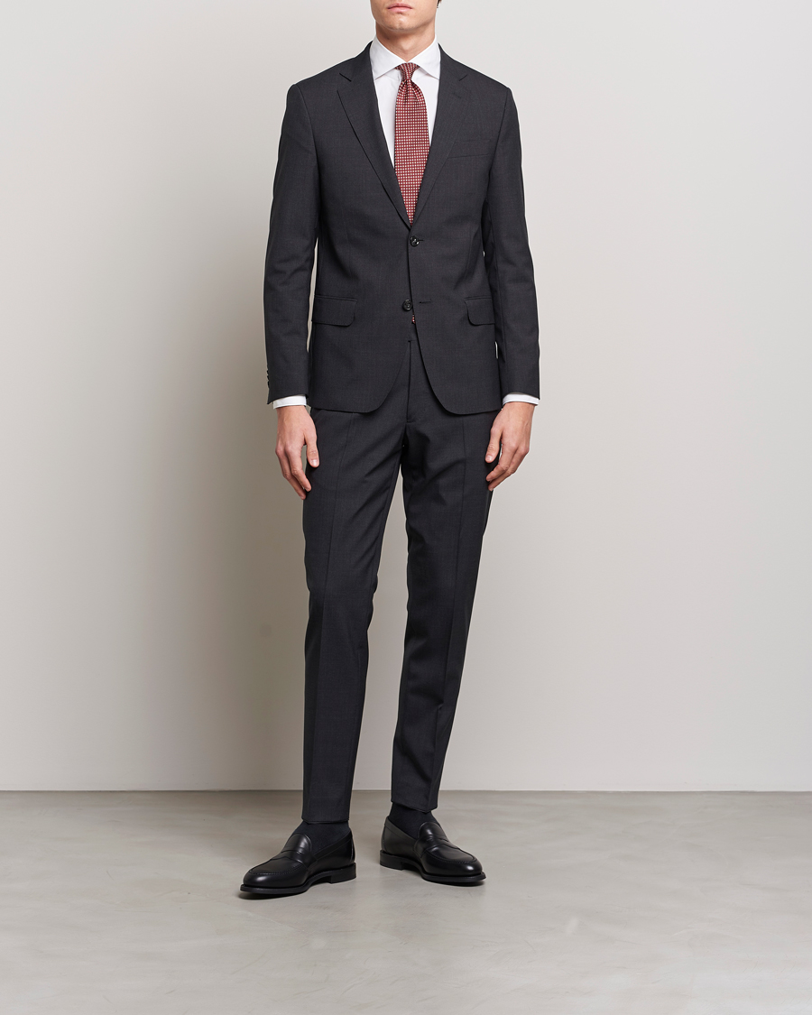 Men | Two-piece Suits | Oscar Jacobson | Edmund Wool Suit Grey