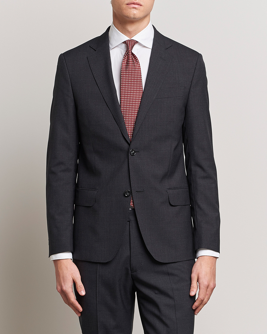 Men | Suits | Oscar Jacobson | Edmund Wool Suit Grey
