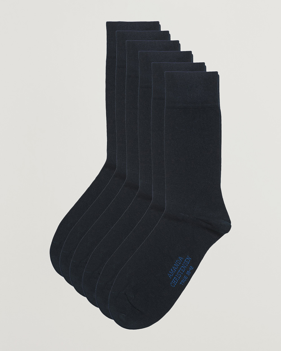 Men | Underwear & Socks | Amanda Christensen | 6-Pack True Cotton Socks Dark Navy