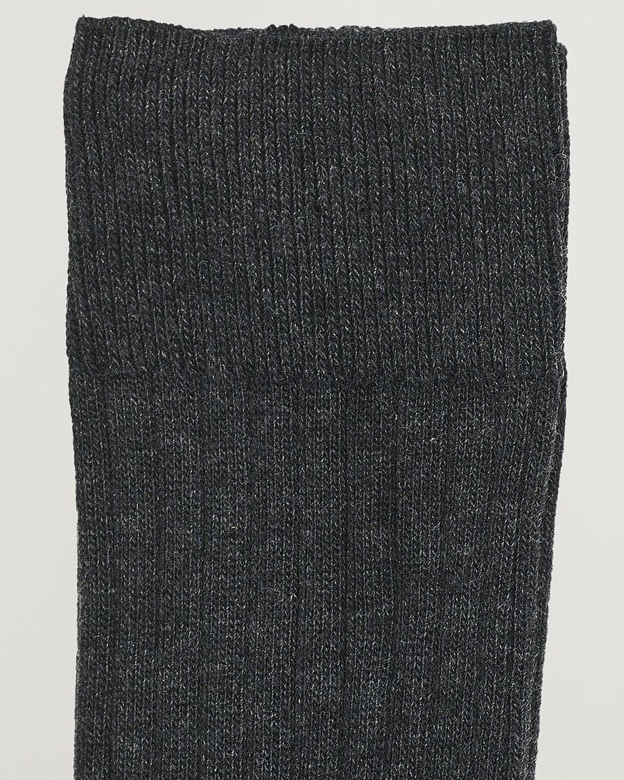 Men | Underwear & Socks | Amanda Christensen | 6-Pack True Cotton Ribbed Socks Antracite Melange