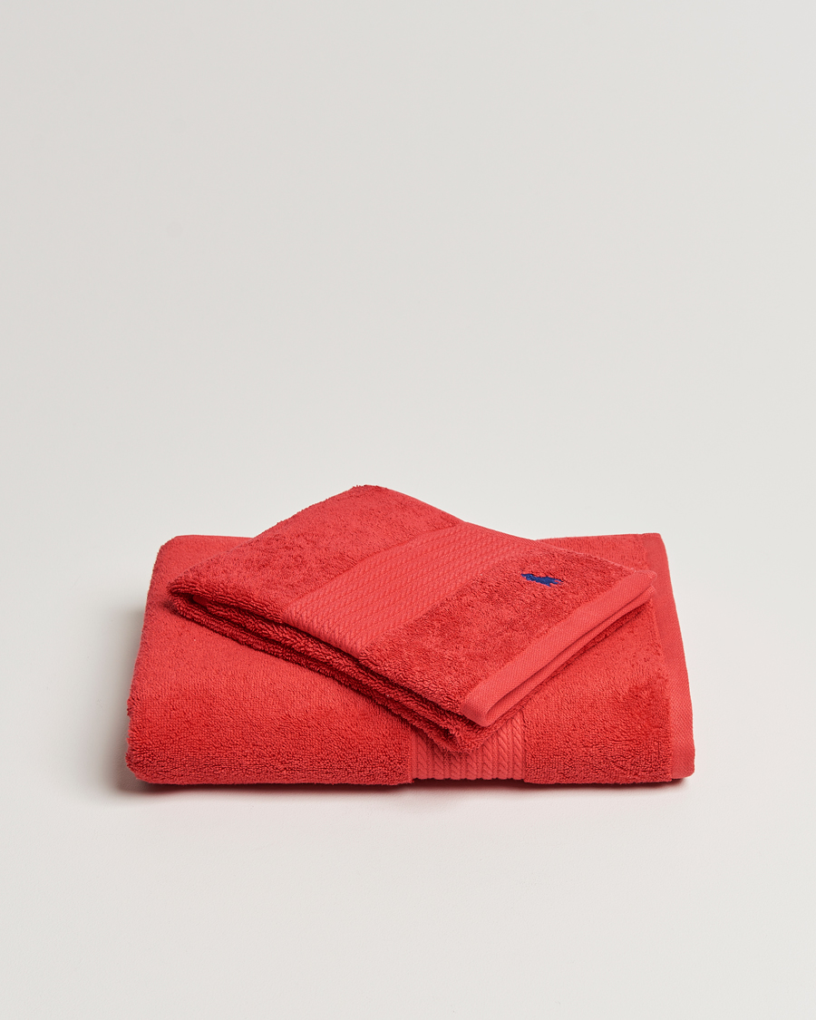 Men |  | Ralph Lauren Home | Polo Player 2-Pack Towels Red Rose