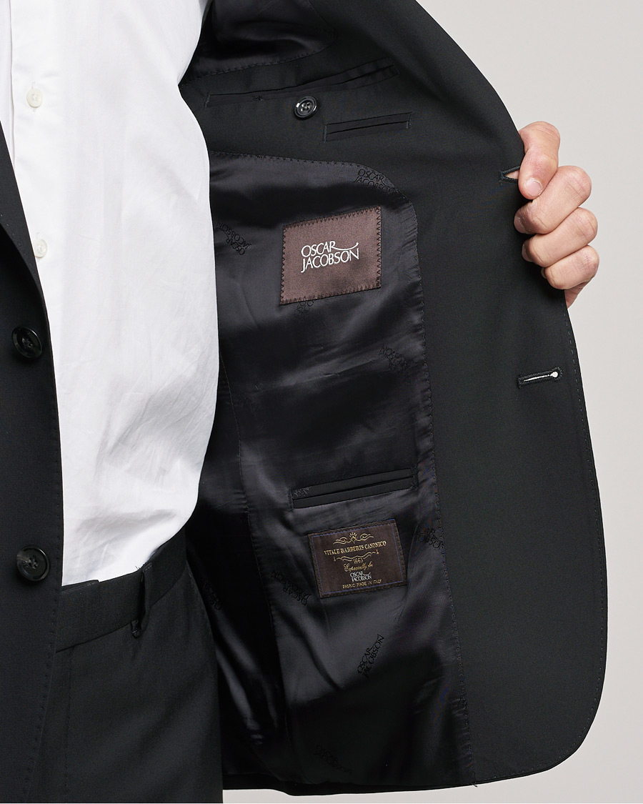 Men | Suits | Oscar Jacobson | Edmund Wool Suit Black