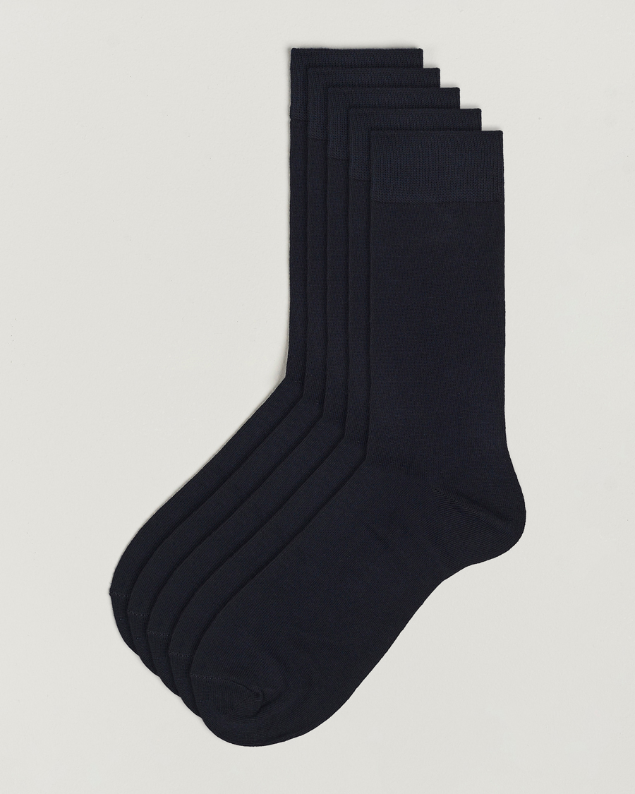Men | Socks |  | 5-Pack Solid Care of Carl Sock Navy