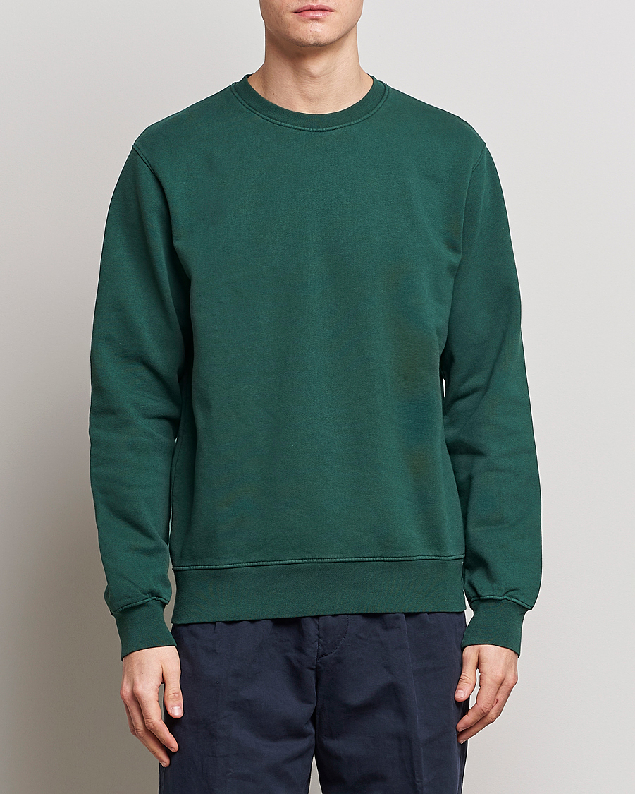 Men | Wardrobe basics | Colorful Standard | 2-Pack Classic Organic Crew Neck Sweat Navy Blue/Emerald Green