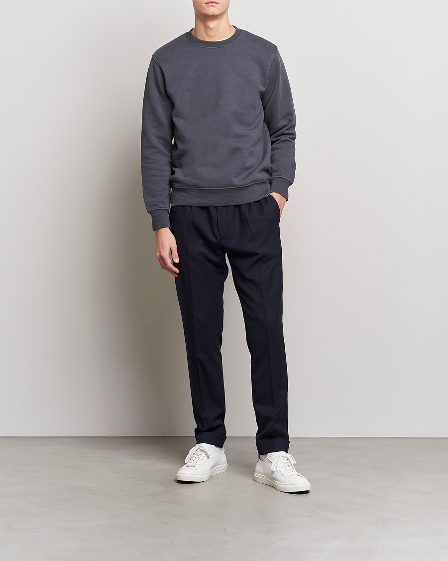 Men | Sweaters & Knitwear | Colorful Standard | 2-Pack Classic Organic Crew Neck Sweat Lava Grey/Optical White