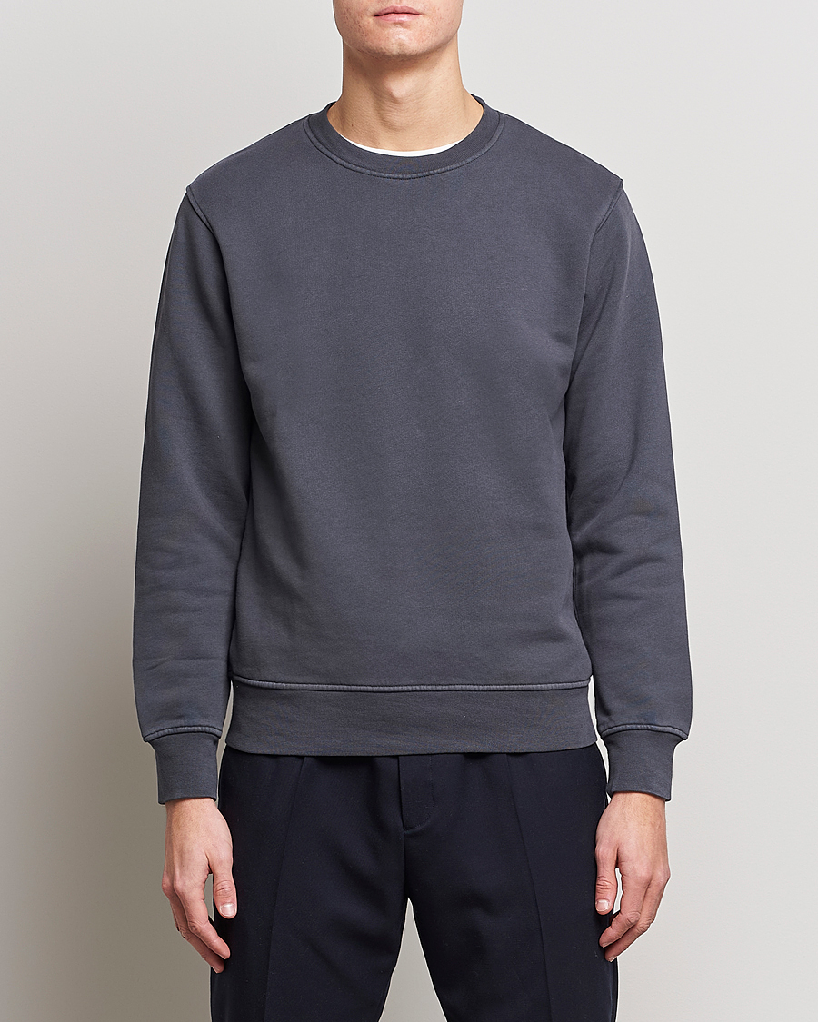 Men | Sweaters & Knitwear | Colorful Standard | 2-Pack Classic Organic Crew Neck Sweat Lava Grey/Optical White