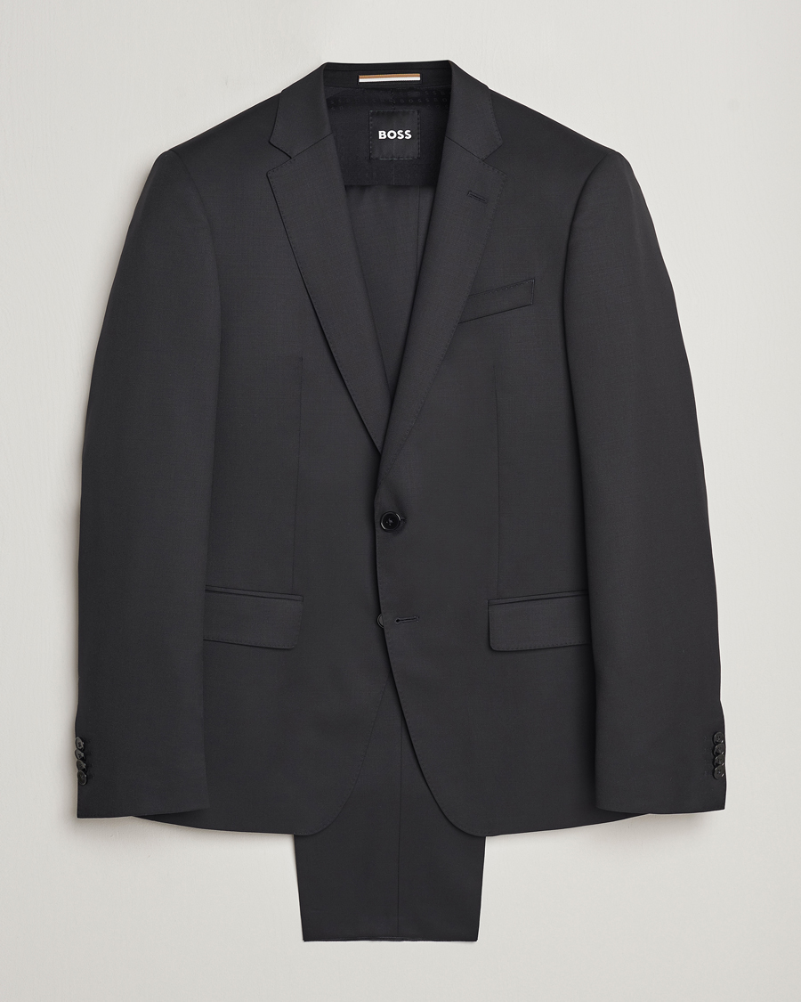 Men | Suits | BOSS BLACK | Huge Wool Suit Black