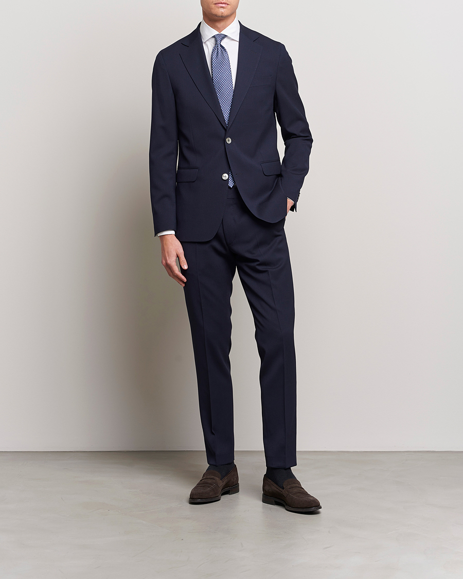 Men | Two-piece Suits | Oscar Jacobson | Ego Wool Suit Blue