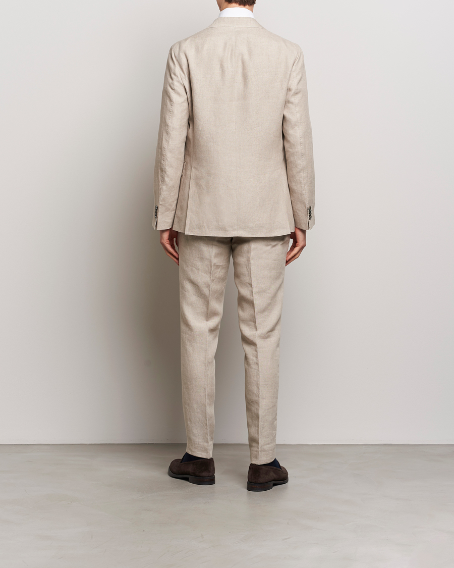 Men | Suits | Oscar Jacobson | Fogerty Linen Suit Beige