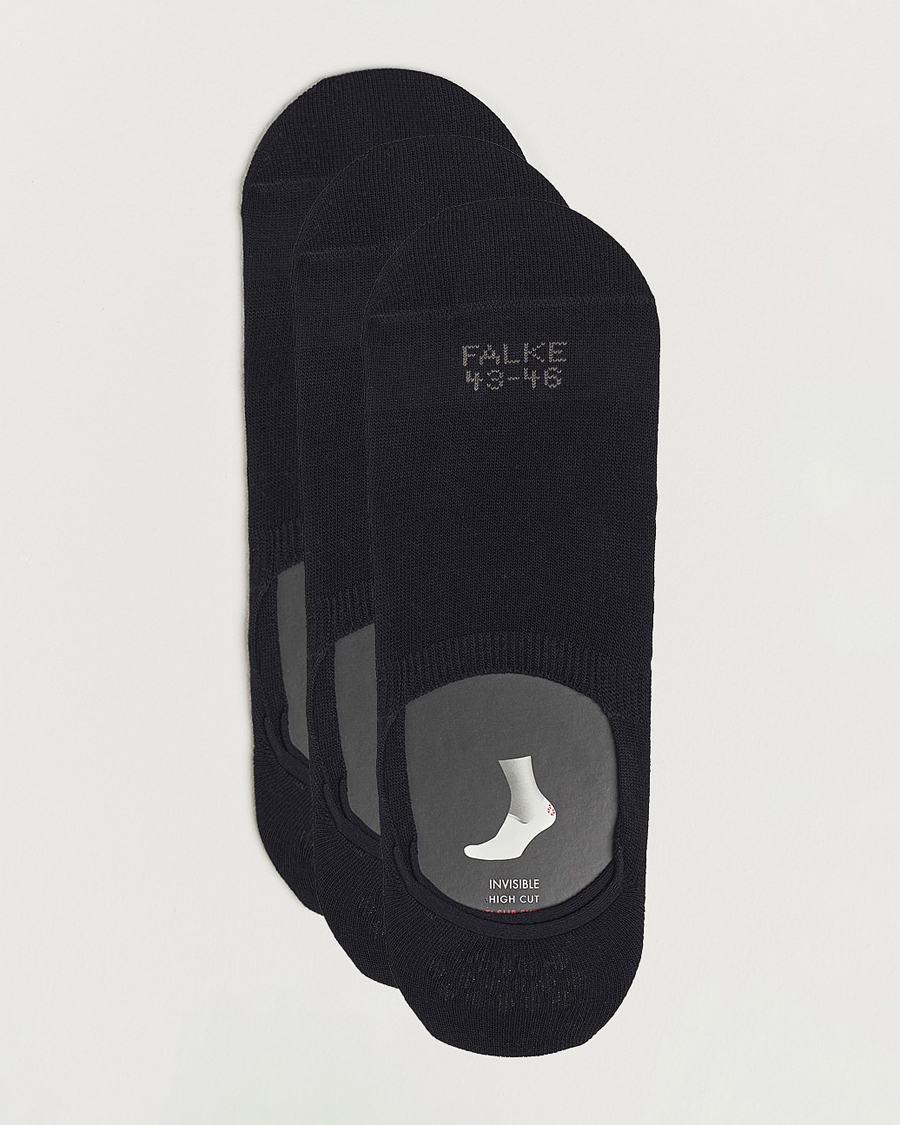 Men | Underwear & Socks | Falke | 3-pack Casual High Cut Sneaker Socks Black