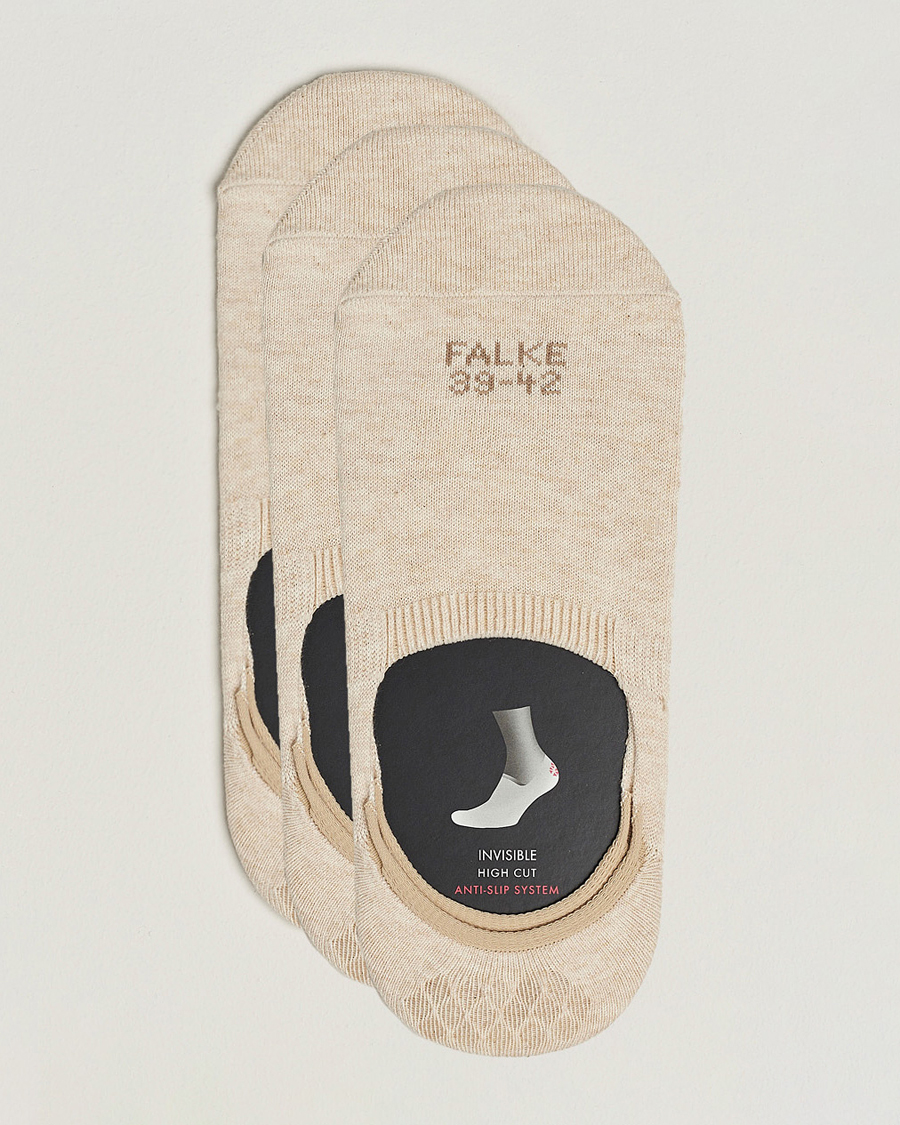 Men | Underwear & Socks | Falke | 3-pack Casual High Cut Sneaker Socks Sand