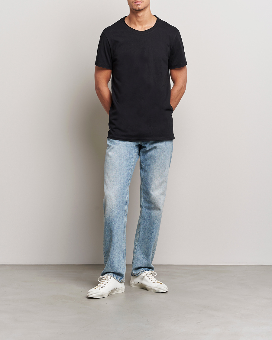 Men | T-Shirts | Bread & Boxers | 3-pack Crew Neck Relaxed Black