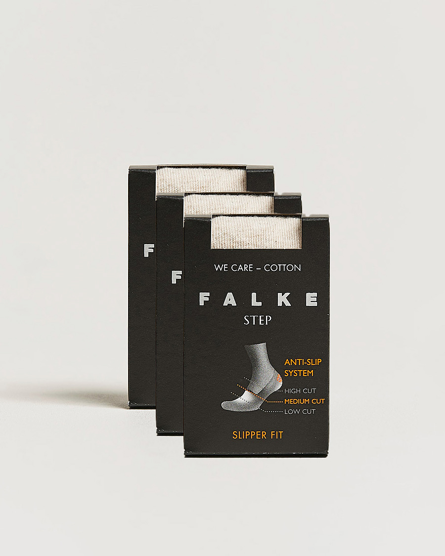 Men | Underwear & Socks | Falke | 3-pack Step In Box Loafer Socks Nature