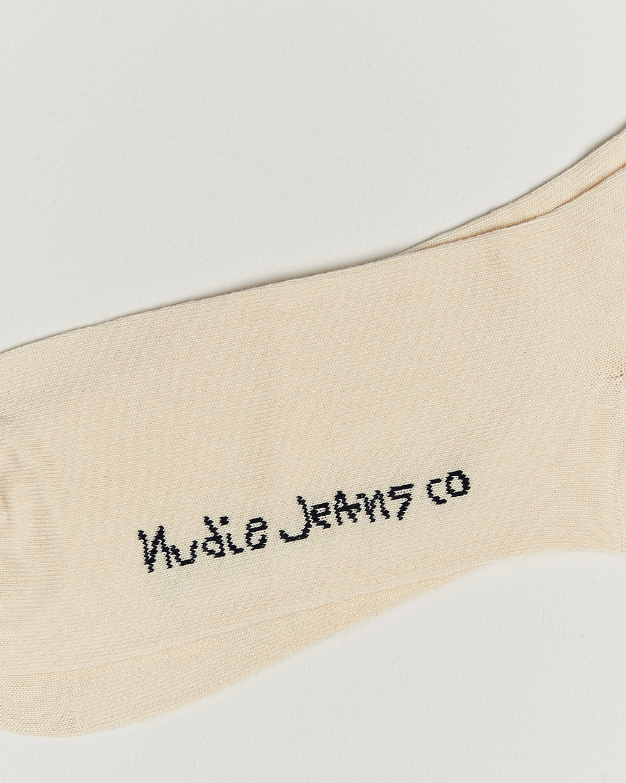 Men | Underwear & Socks | Nudie Jeans | 3-pack Amundsson Tennis Socks Off White/Navy