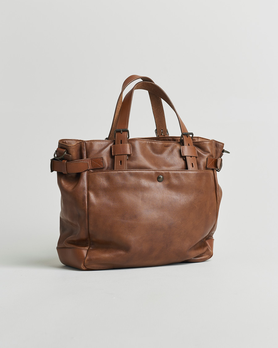 Men | Belstaff Touring Leather Tote Bag Cognac | Pre-owned | Belstaff Touring Leather Tote Bag Cognac