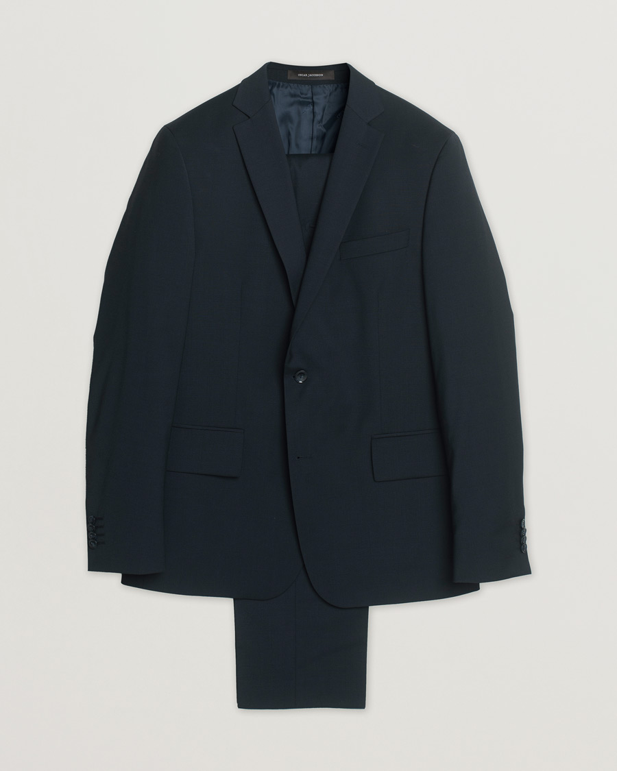 Men | Oscar Jacobson Floyd/Dave Wool Suit Navy 52 | Pre-owned | Oscar Jacobson Floyd/Dave Wool Suit Navy 52