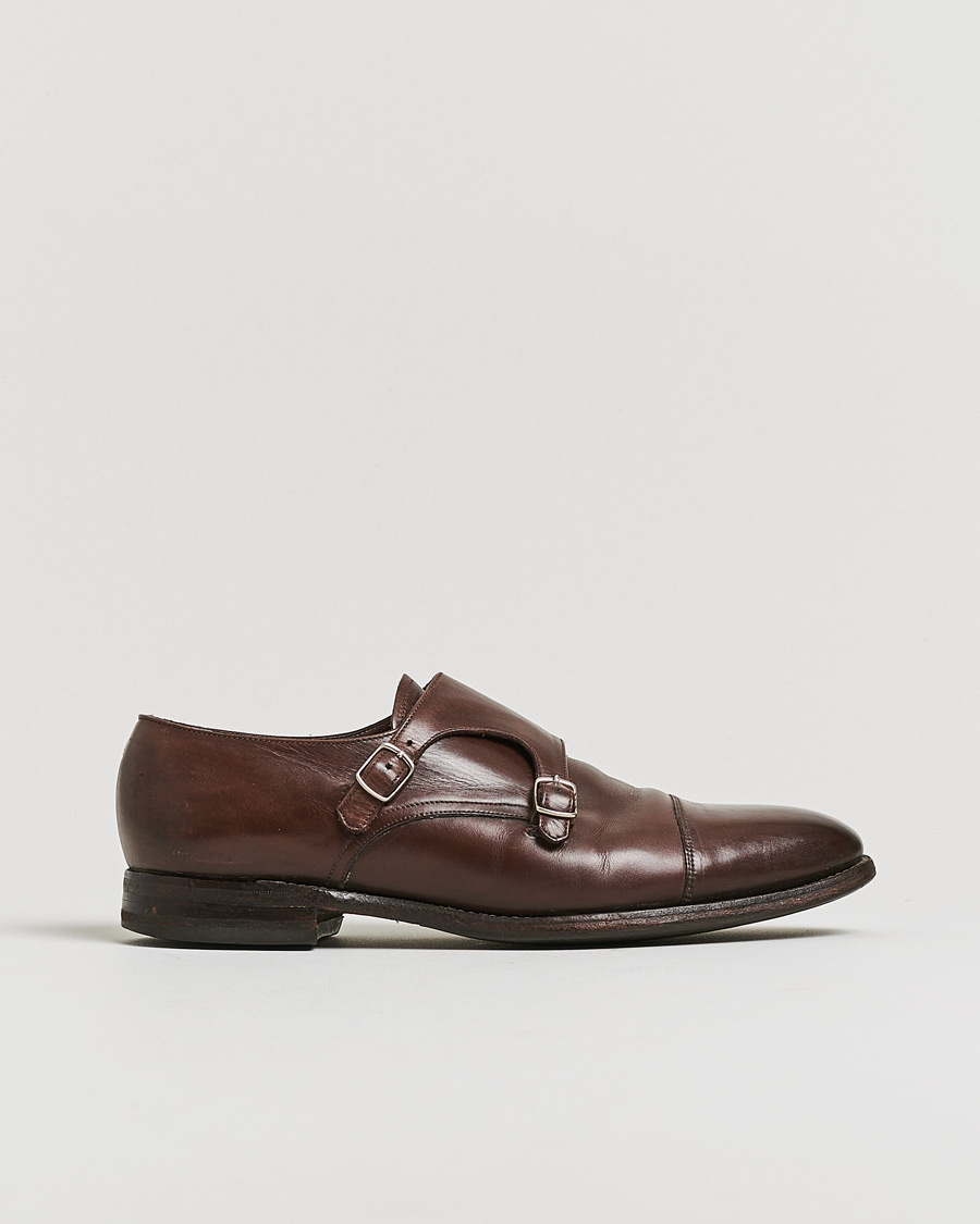 Men | Pre-owned Shoes | Pre-owned | Loake 1880 Cannon Monkstrap Dark Brown Burnished Calf UK9,5 - EU43,5