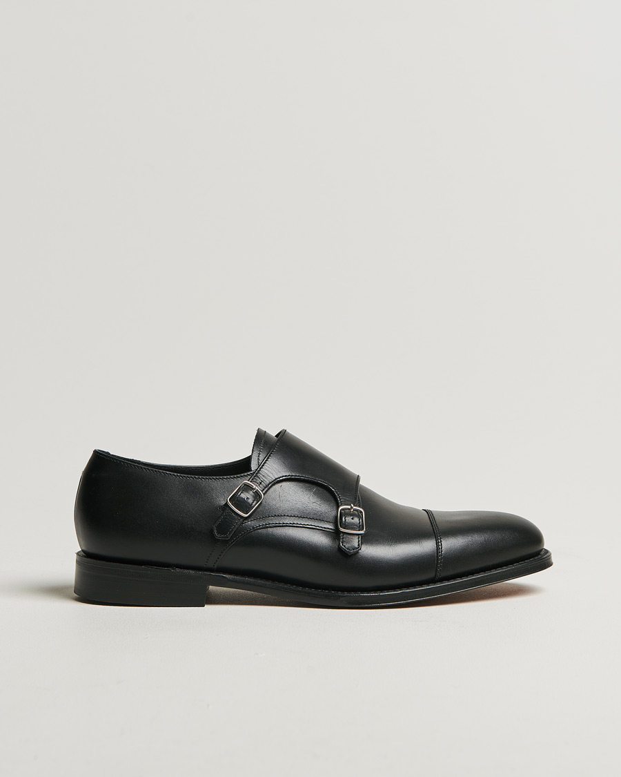 Men | Loake 1880 Cannon Monkstrap Black Calf | Pre-owned | Loake 1880 Cannon Monkstrap Black Calf
