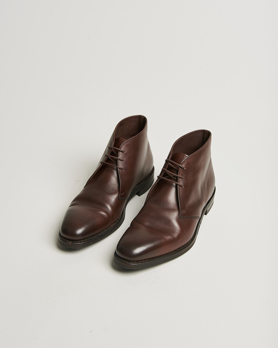 Men | Loake 1880 Pimlico Chukka Boot Dark Brown Calf | Pre-owned | Loake 1880 Pimlico Chukka Boot Dark Brown Calf