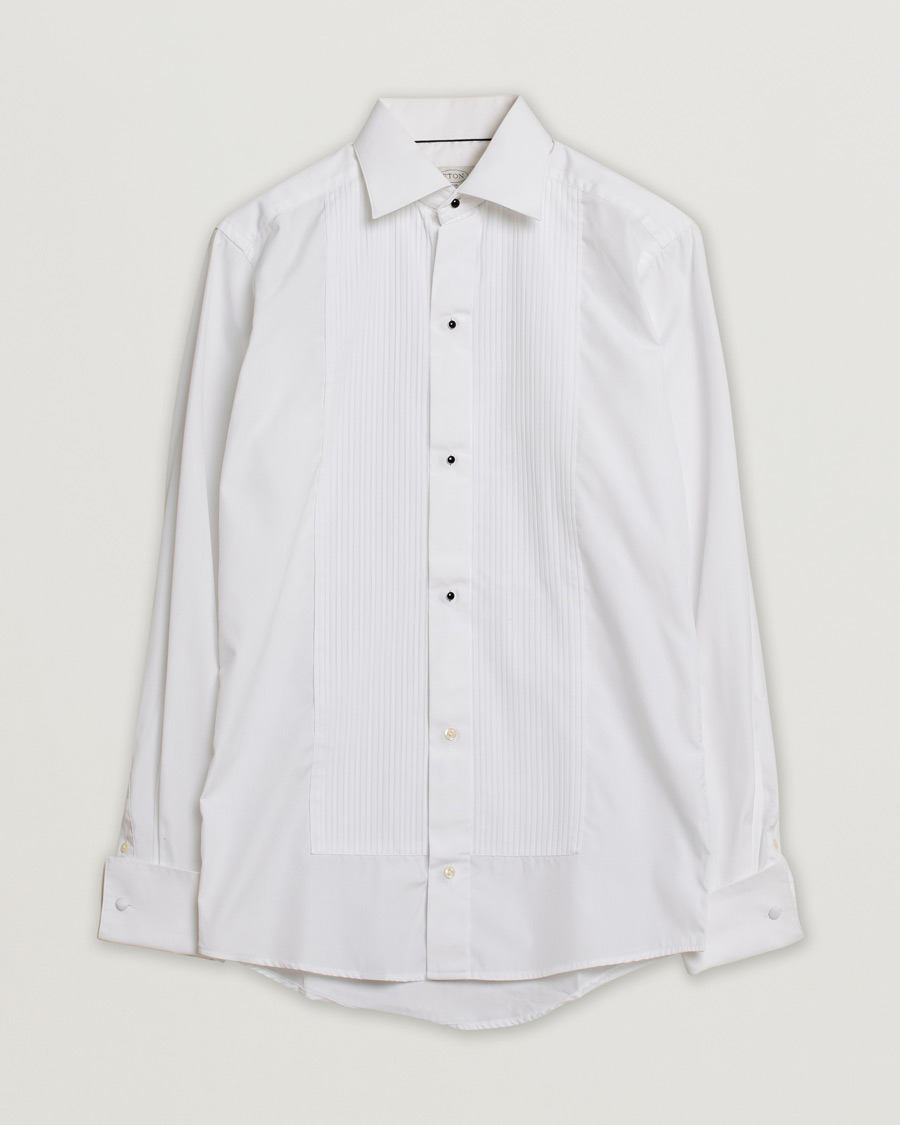 Men | Shirts | Pre-owned | Eton Slim Fit Tuxedo Shirt Black Ribbon White