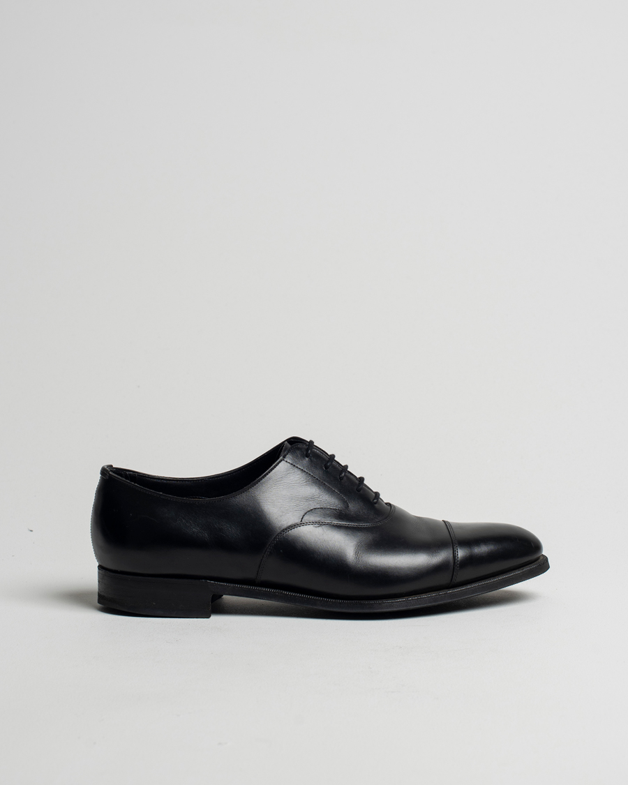 Men | Edward Green Chelsea Oxford Black Calf | Pre-owned | Edward Green Chelsea Oxford Black Calf