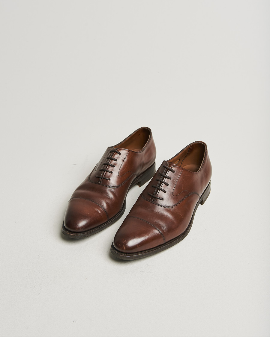 Men | Edward Green Chelsea Oxford Dark Oak Calf | Pre-owned | Edward Green Chelsea Oxford Dark Oak Calf