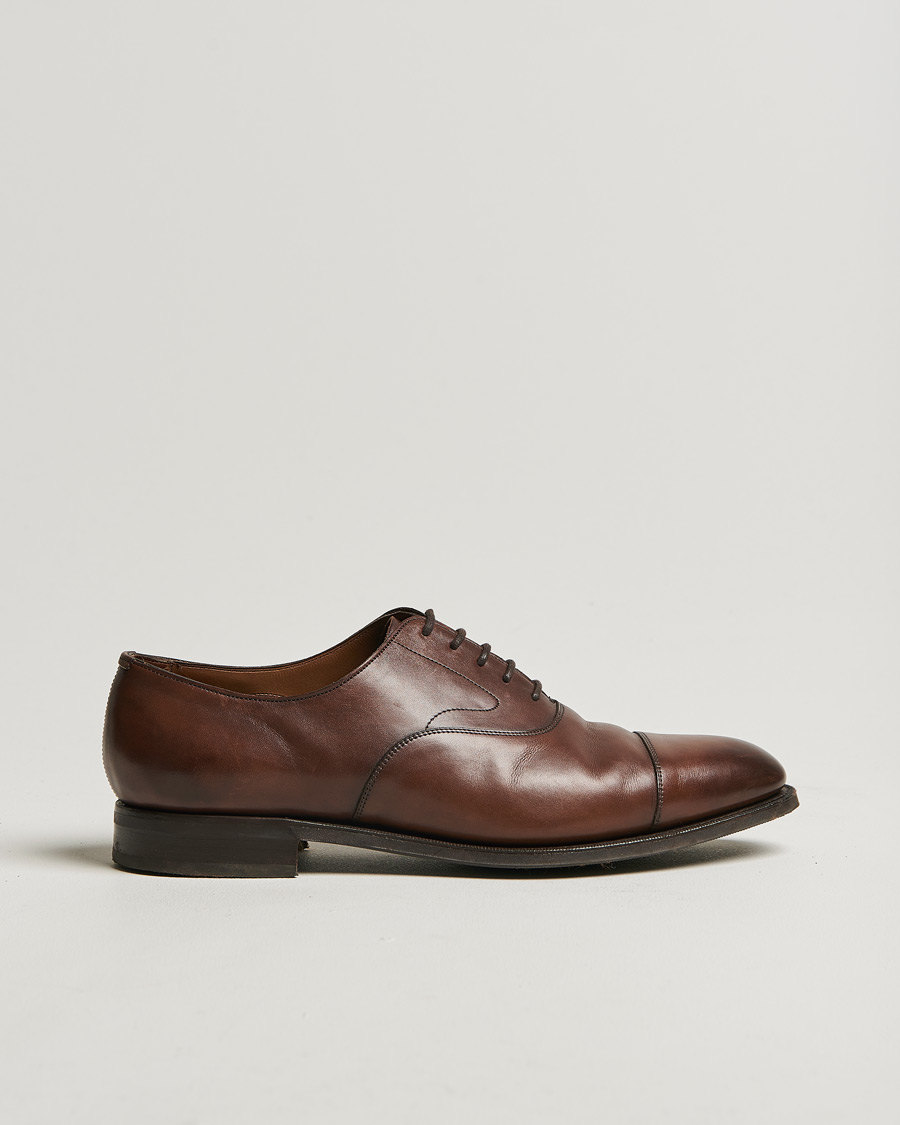 Men | Edward Green Chelsea Oxford Dark Oak Calf | Pre-owned | Edward Green Chelsea Oxford Dark Oak Calf